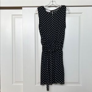 Veronica M Black and White Polka Dot knee length dress sz L never worn
